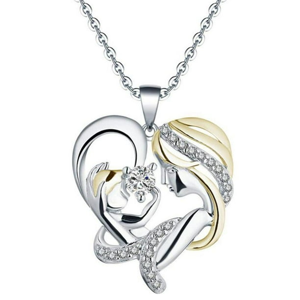 High Quality CZ Clear Diamond 925 Sterling Silver Heart Pendant Necklace Eye Catching Sterling Silver Necklace Great Love Gift